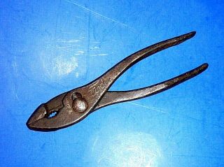 Antique " Ford " Tool Kit Pliers W/screwdriver Handle End - Ford Script Logo
