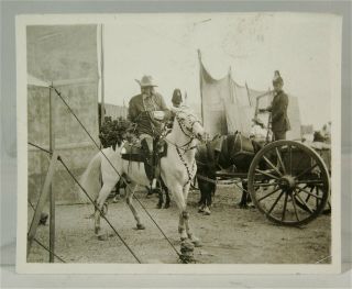 1910s Buffalo Bills Wild West Photograph Of Bill Cody On Horseback Backstage