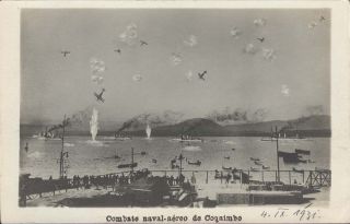 Chile Coquimbo Combate Naval Aereo Real Photo Guerra Civil 1931
