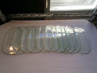 Vintage Starburst Tinted Glass Panel Lamp Chandelier Replacement 8 - 1/2 " 11 Slats