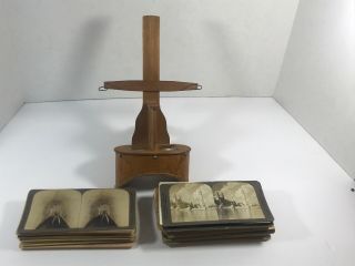 Vtg Antique Stereoscope Viewer - The Perfecscope - Underwood Co.  Ny 1896 55 Card
