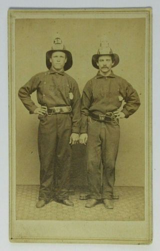 Firemen Frankford Philadelphia Pa Cdv Photograph 19th Century