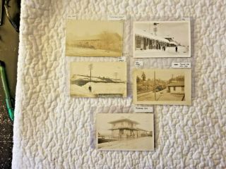 Real Photo Postcards: Five California Railroad Train Depot Scenes. 3