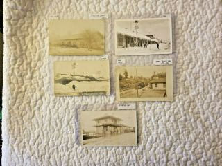 Real Photo Postcards: Five California Railroad Train Depot Scenes. 4