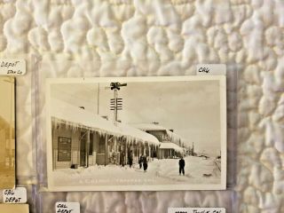 Real Photo Postcards: Five California Railroad Train Depot Scenes. 5
