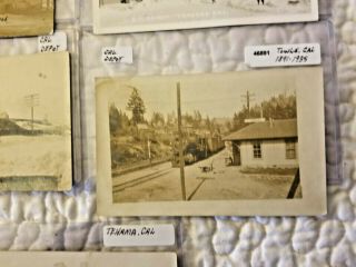 Real Photo Postcards: Five California Railroad Train Depot Scenes. 8