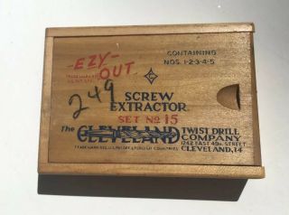 Vintage Ezy Out Screw Extractor Set No.  15 Cleveland Twist Drill Company