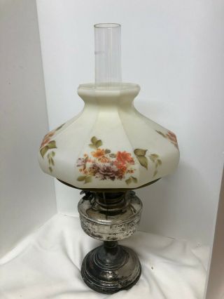 Antique Aladdin Model 12 Oil Lamp With Shade