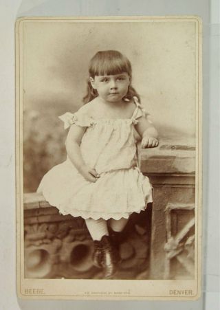 1886 Buffalo Bill Cody Cabinet Card Photo Of His 3 Year Old Daughter Irma