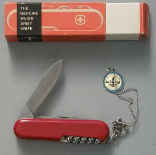 3 VICTORINOX 1 WENGER: 4 SWISS KNIVES pre - 1991 NIB,  2 OUTDOORSMAN,  MAUSER by VIC 12