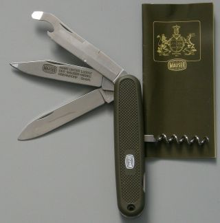 3 VICTORINOX 1 WENGER: 4 SWISS KNIVES pre - 1991 NIB,  2 OUTDOORSMAN,  MAUSER by VIC 4