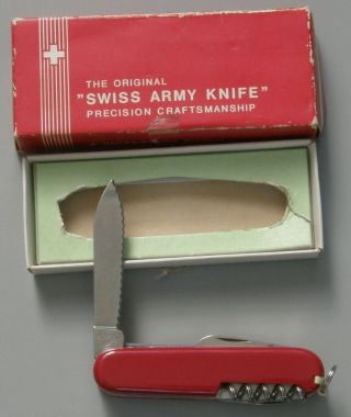 3 VICTORINOX 1 WENGER: 4 SWISS KNIVES pre - 1991 NIB,  2 OUTDOORSMAN,  MAUSER by VIC 9