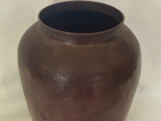 Vintage Hammered Copper Vase 7 1/4” Tall 3