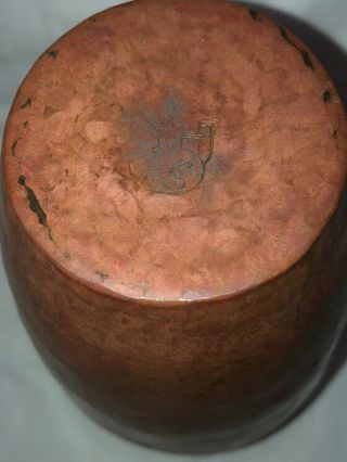 Vintage Hammered Copper Vase 7 1/4” Tall 7