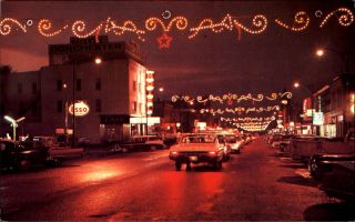 Esso Gas Station 1960s Cars Night Hurontario Street Collingwood Ontario Canada