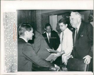 1963 Wire Photo Politics Sam Ervin Senator Robert Kennedy Wa Attorney 8x10