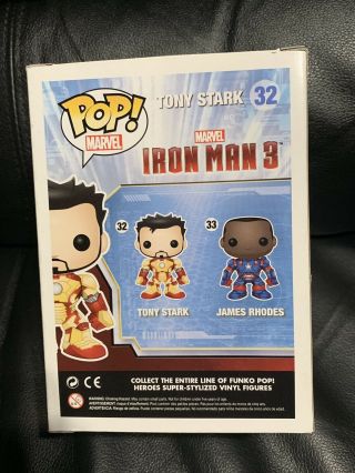 Funko Pop Marvel Iron Man 3 Tony Stark Unmasked 32 2013 SDCC Limited Edition 2
