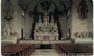 Brainerd St Francis Catholic Church Interior 1910 Mn
