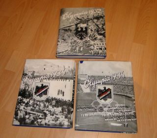 3 Books Very Rare Germany Berlin Olympia 1936 Band I,  Ii & 1932 Los Angeles