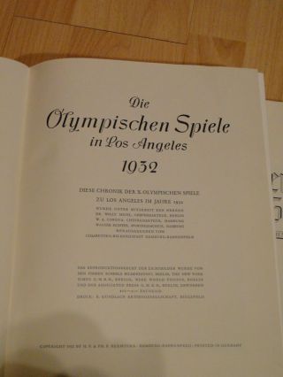 3 books very rare Germany Berlin OLYMPIA 1936 BAND I,  II & 1932 Los Angeles 7