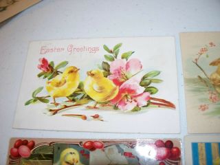 6 Vintage antique Postcards Easter chicks peeps 1910 1 cent stamps 4