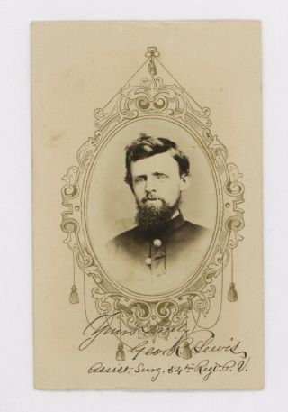 Civil War Cdv Photo George R.  Lewis Surgeon,  54th Pa Volunteer Infantry Regiment