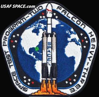 Stp - 2 Spacex Falcon Heavy 3 - 5 Sls Usaf Dod Satellite Launch Patch