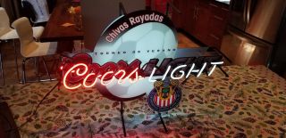 Coors Light Chivas Soccer Beer Neon Sign Sports Tickets 24x29 Fifa Authentic