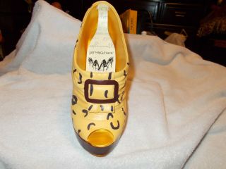 Just The Right Shoe Wine Caddy By Raine Brown Yellow Rare 2