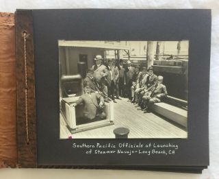 1912 California Photo Album - 28 Photographs In Bound Leather Album