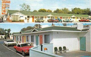 The Knotty Pine Motel North Las Vegas,  Nevada Roadside 60s Cars 1977 Postcard