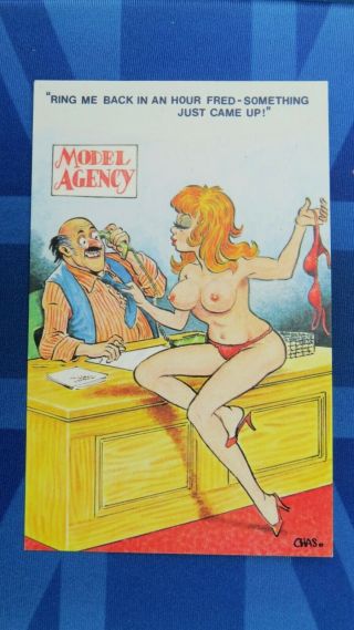 Risque Bamforth Comic Postcard 1980 