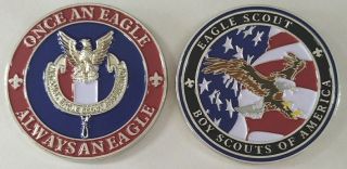 Once An Eagle Always An Eagle Scout Challenge Coin Bsa Boy Scout Large Token Bsa