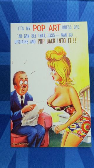 Risque Bamforth Comic Postcard 1960 