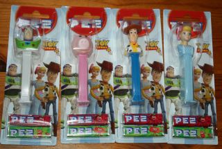 Toy Story 4 - Pez 2019 Dispenser Set Of 4 - Woody.  Bazz.  Bo Peep.  Hamm Pig - -
