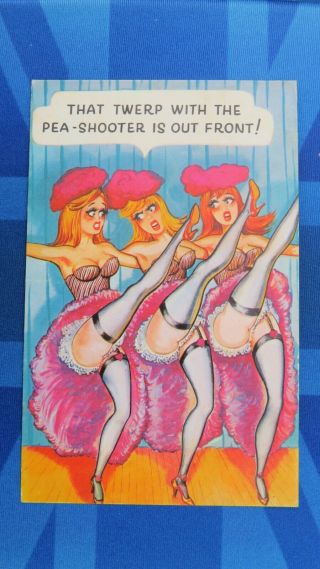 Risque Comic Postcard 1970 