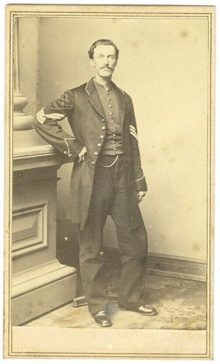 Identified Civil War Soldier Portrait Cdv 1860s 