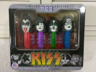 Kiss Band - Limited Edition - Pez Dispenser Collectors Set Metal Tin