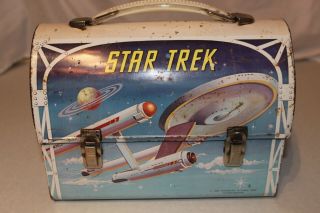 1967 Star Trek Tos Lunch Box No Thermos Or Thermos Retainer.