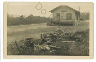 Rppc Prr? Railroad Station Beech Creek Pa Clinton County Real Photo Postcard