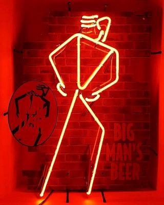 Vintage Coors Red Light Big Man 