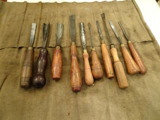 Roll Of English Wood Carving Chisels Mostly Addis 2 Are Not Addis