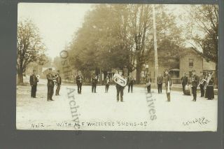 Candor York Rp 1908 Circus Band Al.  F.  Wheeler Show Shows Marching Parade