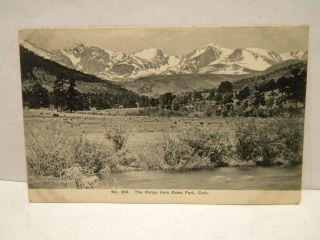 1908 Estes Park Colorado: The Range From Estes Park