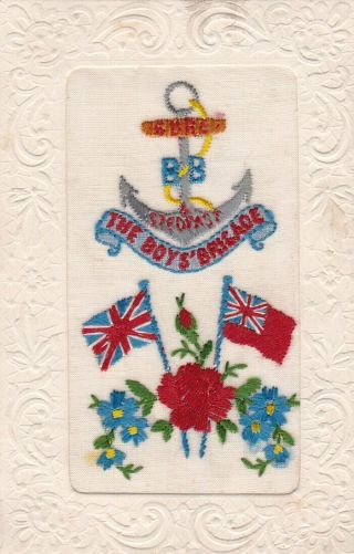 Silk Embroidered Post Card - Boys Brigade -