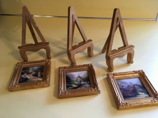 Set of 3 Thomas Kinkade Framed Minis with Easels 3