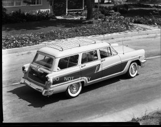 N371 1956 Negative.  Automotive,  Car 1956 Mercury Station Wagon