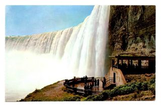 Niagara Falls Ontario Canada Postcard Plaza Below Horseshoe Falls Table Rock 2