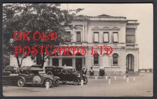 Singapore - Cars Parked Outside The Singapore Club,  Real Photo,  1920