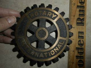 Vintage Rotary International Club Member Heavy Metal Screw On Back Collectable